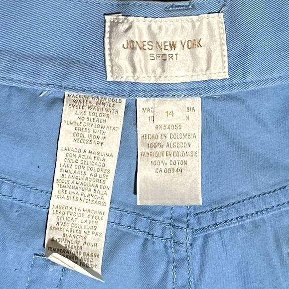 Jones New York Sportswear Y2K Colored Denim Capri Pants Light Blue - Picture 12 of 13